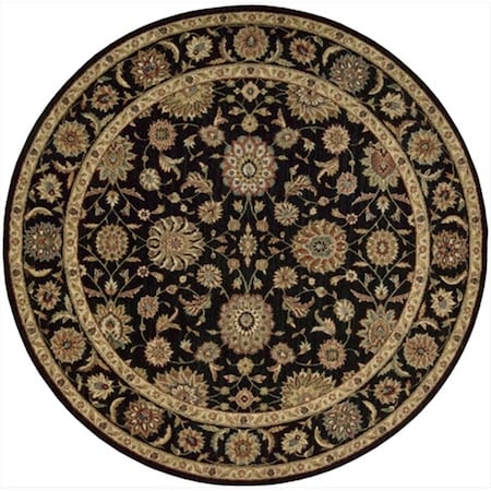 Nourison Living Treasures Area Rug Collection Black 7 Ft 10 In. X 7 Ft 10 In. Round 99446674609